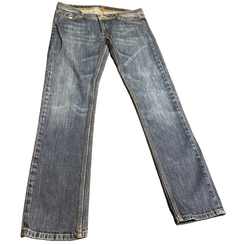 VTG Y2K Miss Bisou Jeans Women's 31 Blue Low Rise Bootcut Flare Denim